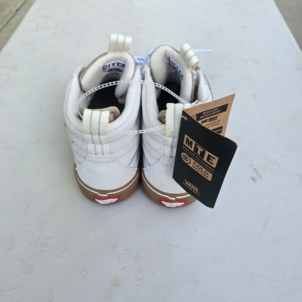 Vans White and Tan High-Top Sneakers - Picture 3 of 5